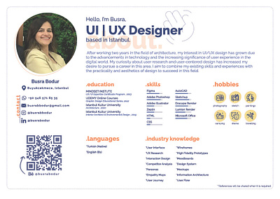 Busra Bodur_CV cv resume ui ux design user interface