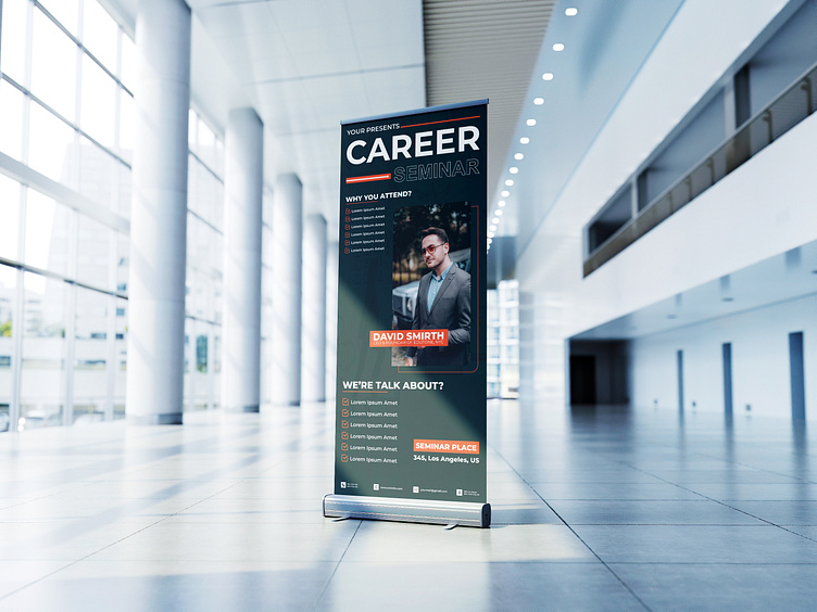 Roll-Up Banner for a Career Seminar by Md Sakib Hasan on Dribbble