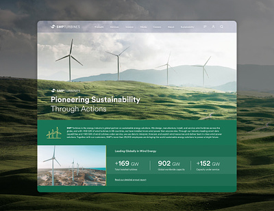 SMP Turbines - UI/UX Design branding eco green mobile offshore product design renewable energy ui ux wind wind turbine