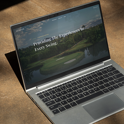 Landing Page of GOLFAIR - Booking Golf Service branding golf landing page sport service ui ux