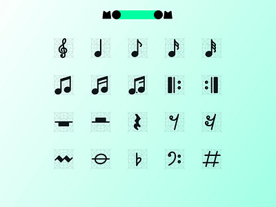 MoooM Day 47 design eighth figma icons mooom music note pause sixteenth ui