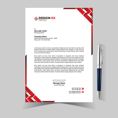 Simple and Clean Letterhead Design for any company branding brochure clean design company letterhead design design ex expencibe letterhead flyer design graphic design illustration letterhead design logo print design simple design ui unique letterhead