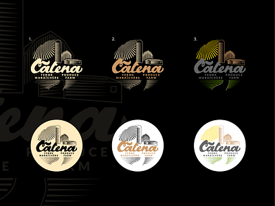 Catena Produce Farm Logo Options animation branding colour options dribble graphic design illustration illustrator lettering logo options vector