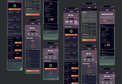 Mobile app dark mode mobile design modern design platform saas