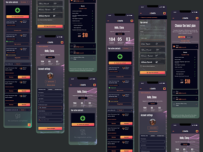 Mobile app dark mode mobile design modern design platform saas