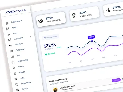 Admin Dashboard accounting dashboard design graphic design illustration