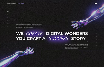 Digital agency. design first screen ui web design