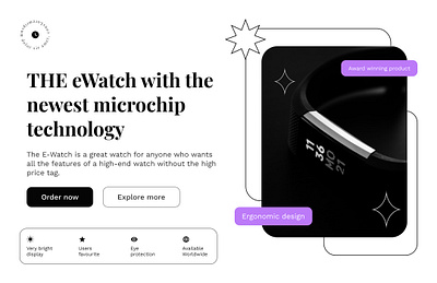 E-Watch Web Design android branding design dribble graphic design innovation photooftheday tech technology ui uiesign uiuxdesign ux watch webdesign