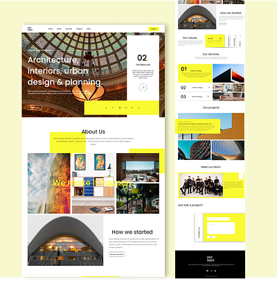 Interior design agency website UI branding ui