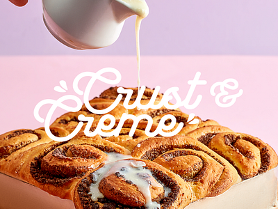 Crust & Creme | Branding brand brand design brand identity branding creative design desserts food graphic design identity illustrator logo logotype packing design photoshop typography visual visual identity