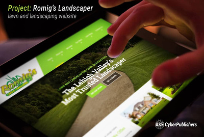 Romig's Landscaper branding graphic design web design website design