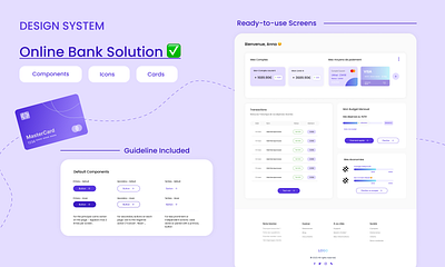 DESIGN SYSTEM for Banking Service 💵 app design bank service bank website cards design design system responsive design ui ux webdesign