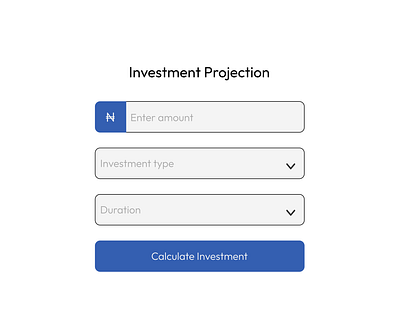 Simple investment calculation calculator dailyui product design uiux