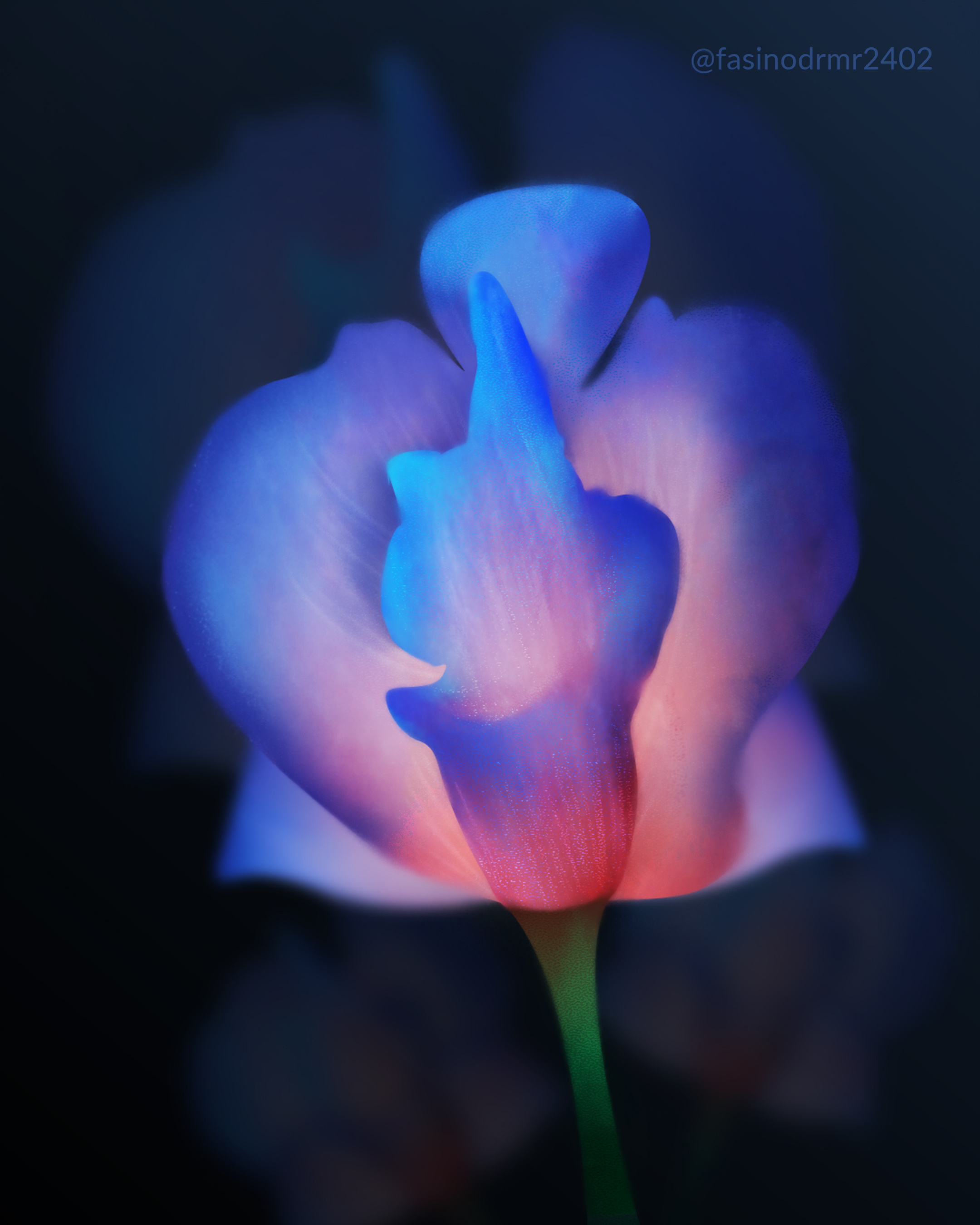 DIGITAL ART - BLOOMING FLOWER artwork digital illustration digital painting digitalart drawing graphic graphic design photoshop