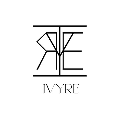 Ivyre logo bag box branding calligraphy elegant jewelry logo mockup simple slim