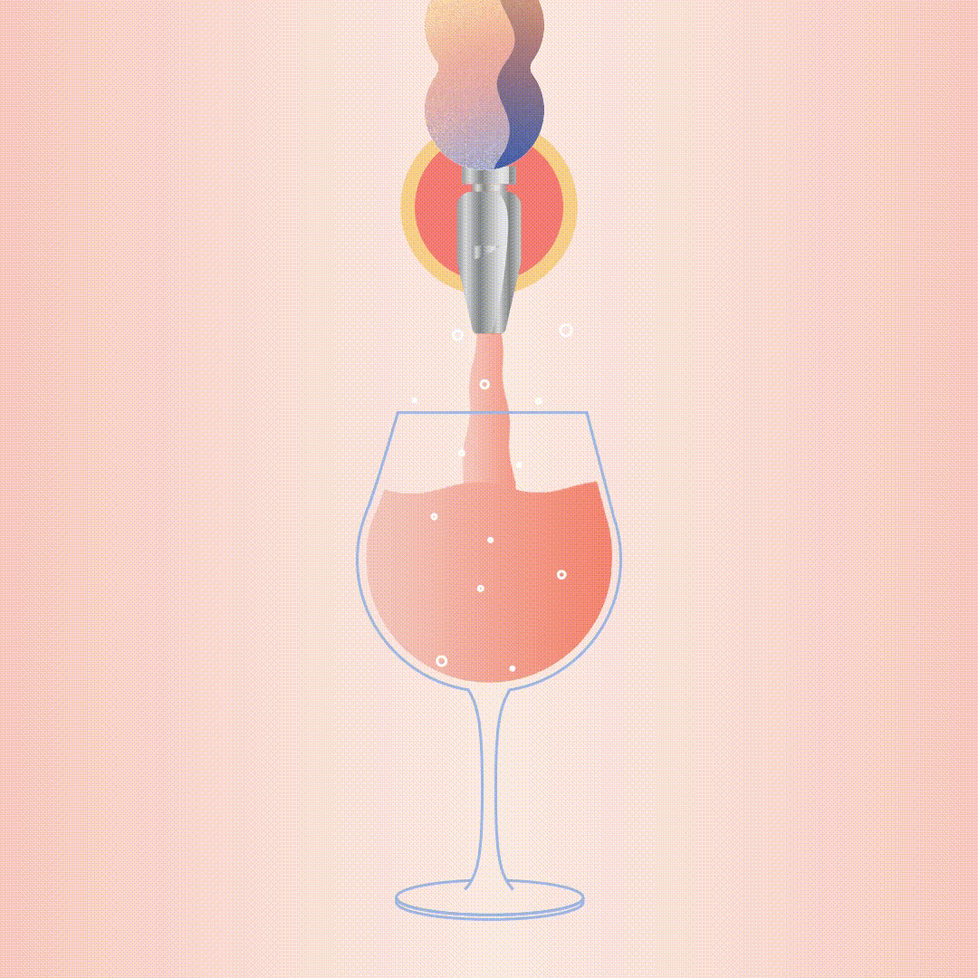 Libby Wine Rose Tap Pour animation branding graphic design illustration libby wine motion graphics wine
