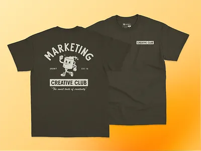 Marketing Team Tee character company culture creative department design fun graphic design illustration marketing print design retro design showit swag t shirt t shirt design tee tee shirt website website builder website design