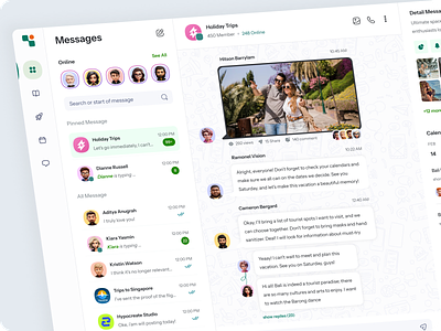 Kuest - Elevating Art of Digital Conversation call chat chat app chatting chatting apps clean community dashboard design figma group message messenger saas ui talk ui uiux ux web website