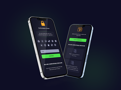 Mobile version of displaying the authorization center and API📱 branding currency development site graphic design logo mobile mobile app mobile ver ui ux ux ui web design website