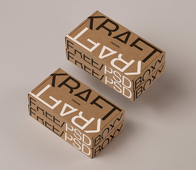 Free Kraft Psd Boxes Packaging Mockup box mockup kraft mockup packaging mockup