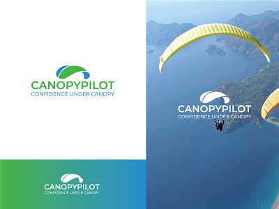 Canopypilot Logo Design (Unused Concept) branding canopy flight design graphic design graphicsdesign illustration logo logo design logodesign parachute parachute flight skydiving sport vector
