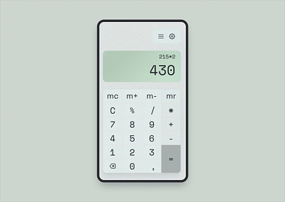 004 / CALCULATOR calculator dailyui mobile app neumorphic space grotesk ui ui design