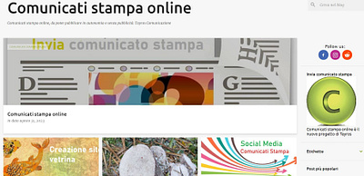 Comunicati stampa online branding graphic design webagencyieros website