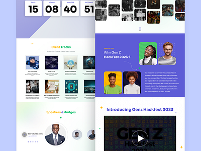 Gen Z Hackfest Website Redesign design redesign tech ui ux website