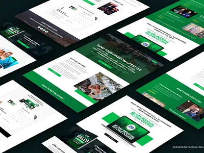 Coaching Website Design coahing design green homepage landing page ui website design wordpress