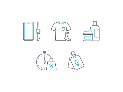 E-commerce Website Category Icons beauty e commerce gadget icon iconography illustration illustrator thstudio ui