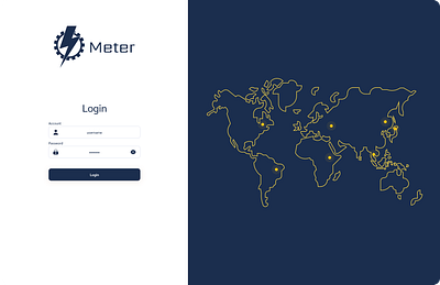 Meter Login (Website) UI ui