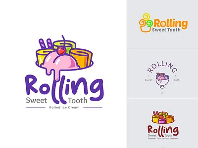 Rolling Cake Shop Branding branding illustration logo