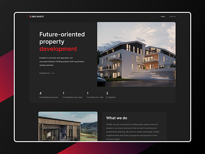 R&D Invest Landing Page Design home page landing landing page landing page design norway product design rd invest ui ui design ui ux ux ux design web app web app design web design website design