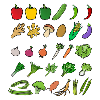 Vegetables Vector graphic design motion graphics vector