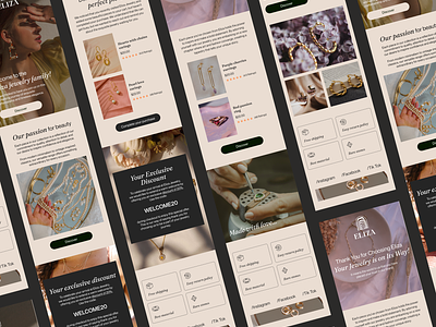 Newsletter design for jewelry store ✨ email design emails jewelry klaviyo marketing marketing tool newsletter uiux webdesign