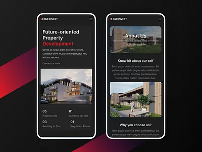 R&D INVEST Mobile UI Kit app app design branding design graphic design iphone mobile mobile app design mobile design mobile ui new design norway product design real estate real estate market responsive design ui ui kit ui ux ux