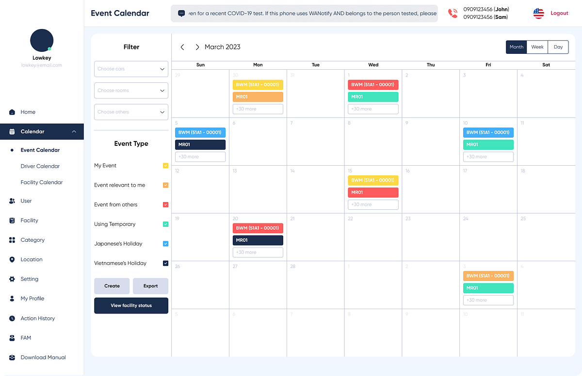 Event Calendar (Website) UI by Real Lowkey on Dribbble