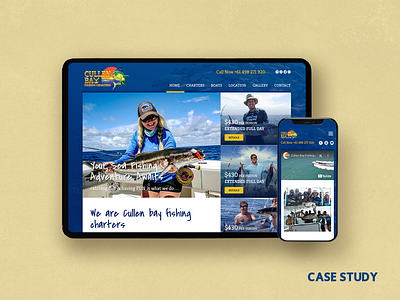 Case Study: Fishing Charters Website branding case study design illustration logo ui ux