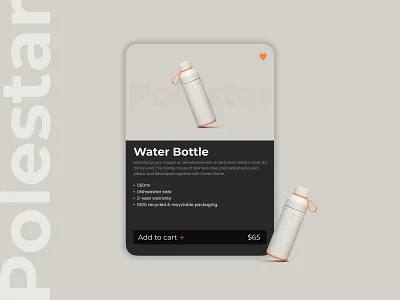 Product Card black branding card design graphic design minimal orange typography ui