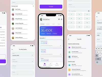 Dashboard of Banking App / Fintech app application banking clean interface dashboard design design system figma components fintech interface product ios minimalistic design ui ux