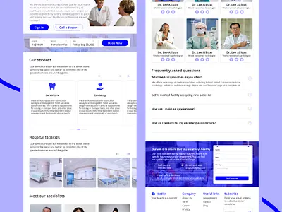 Medical Landing page design figma landing page mobile design ui ui ux ux web design