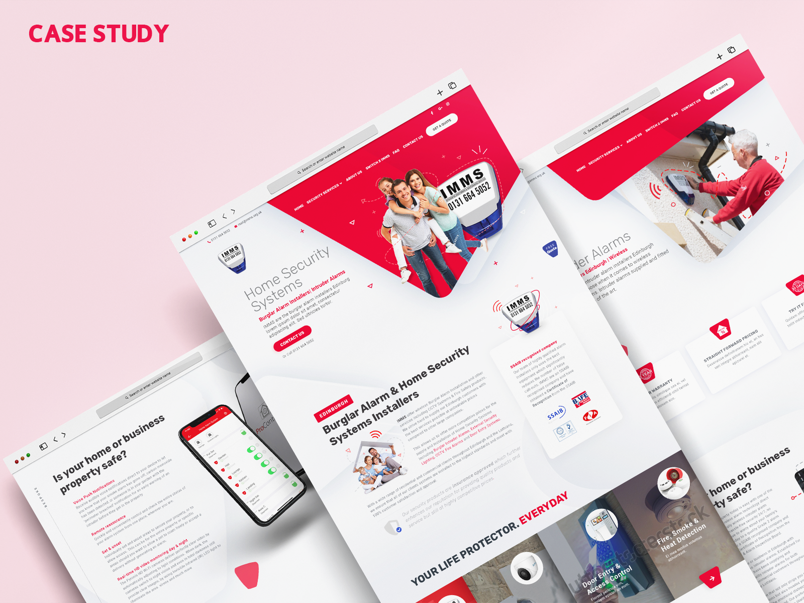 Case Study: Redesigning Security Equipment Services Website case study ui ux website design wordpress