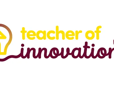 teacher of innovation Logo branding innovation lightbulb lightbulb logo logo teachers tech