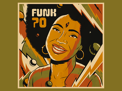 Funk 70 1970 funk illustration music seventies
