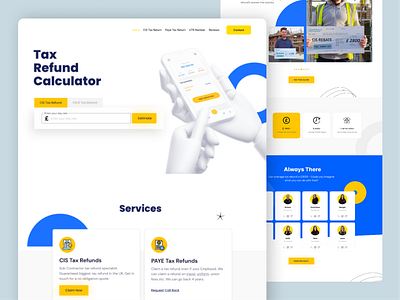 Tax Refund Landing Page design figma graphic design landing page ui web web designing