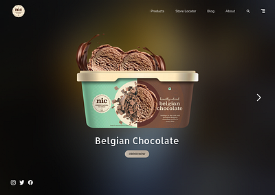 Ice-Cream Website UI Design adobe app app design branding design fig figma graphic design illustration logo ui ux vector website design