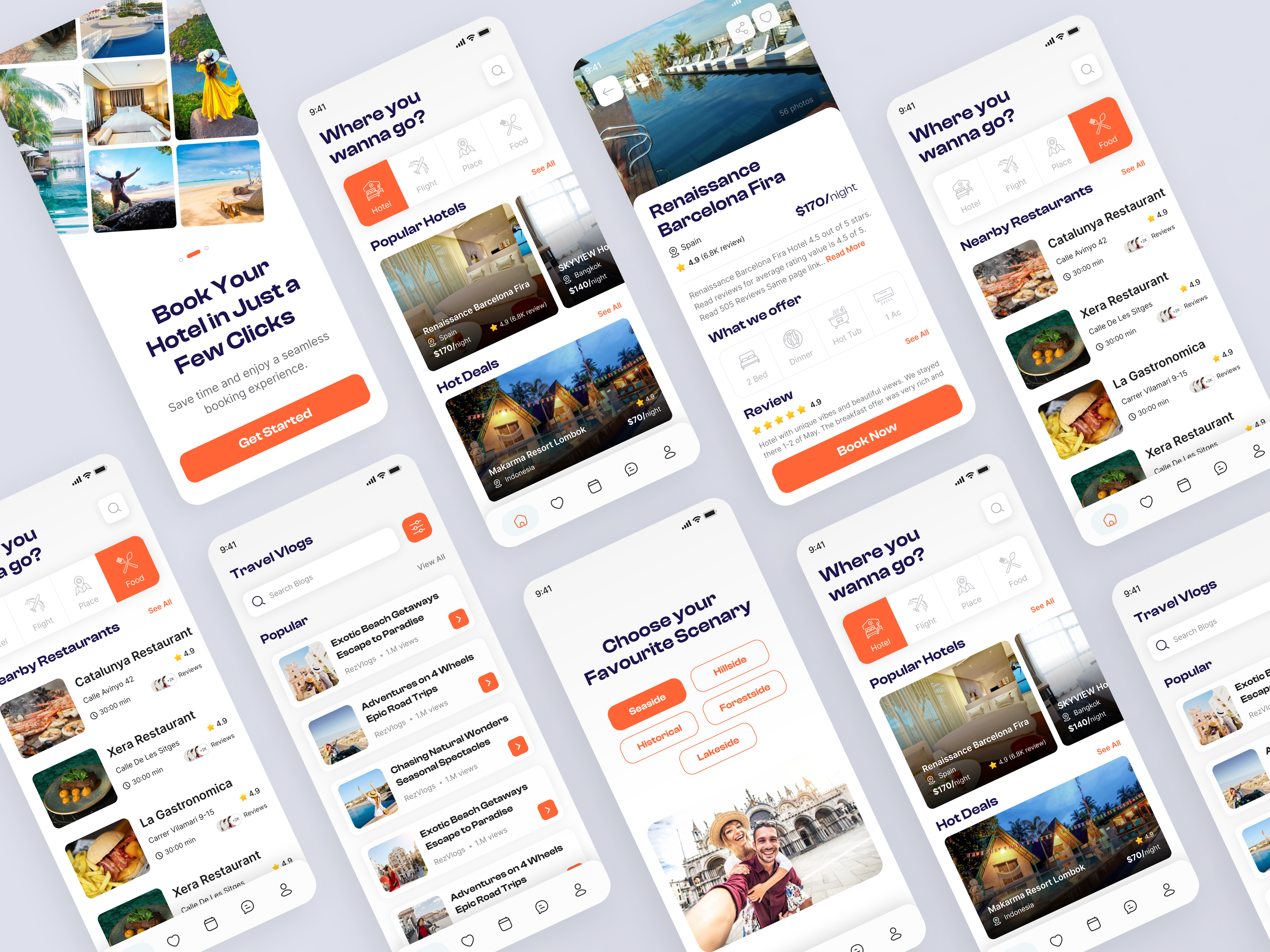 Hotel and Flight Booking App app ui ux design booking app design app flight booking flight booking app hotel booking hotel booking app mobile app mobile ui ux online book online booking app online ticket booking app renting app reservation ticket booking app tour app travel app travel bookings vacation vacation app
