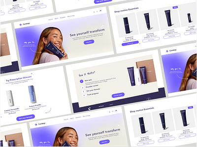 Curology Website Redesign cosmetics redesign ui website