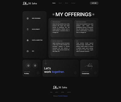 Portfolio Website Services ui