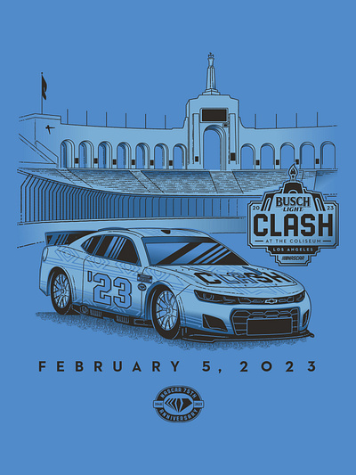 NASCAR Clash 2023 Event Tee illustration